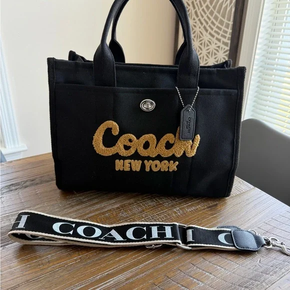 Coach Black Canvas Tote - Picture 4 of 7